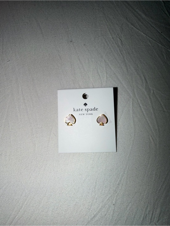 kate spade Jewelry - Kate Spade Signature Spade Studs in Cream Multi